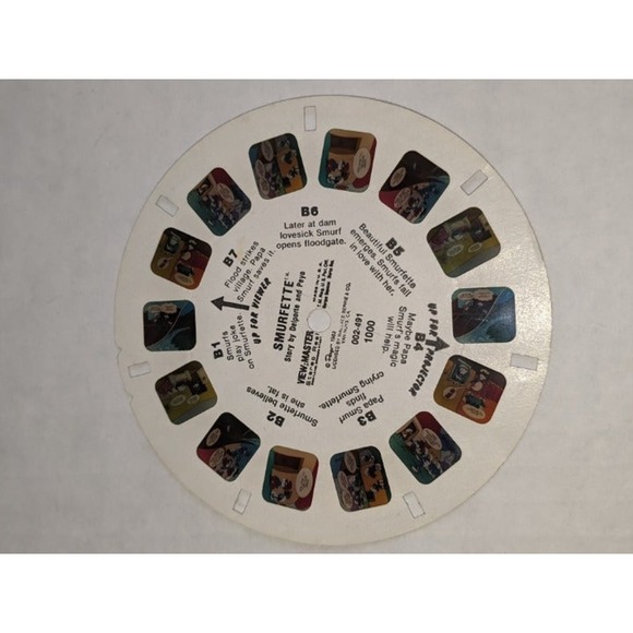 Vintage 1982 View Master Reels Smurfette Set of 3 Rare Clean Wallace & Berrie - Picture 4 of 8